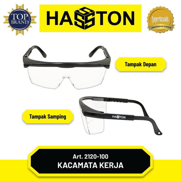 Gambar Hasston Kaca Mata Kerja Bening / Safety Glasses (2120-100) - Type A dari Hasston Tools undefined Tokopedia