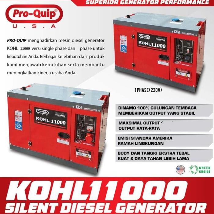 Gambar Genset Silent PROQUIP KOHL11000 7500Watt/ Power Generator Diesel Solar dari CV GOSESE undefined Tokopedia