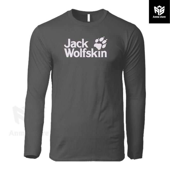 Gambar Kaos Pria Wanita Baju Lengan Panjang Pendaki Gunung Outdoor Jack Wolfskin - Abu semen tua, S dari Altanma undefined Tokopedia