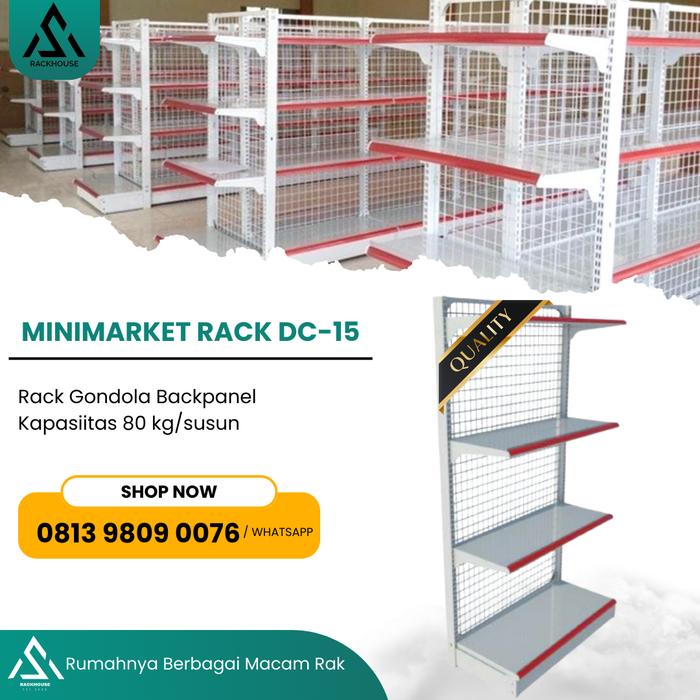 Gambar Rak Minimarket/ Rak Jaring/ Rak Swalayan Serbaguna - T120XP90XL41, Level 1 dari RackHouse undefined Tokopedia