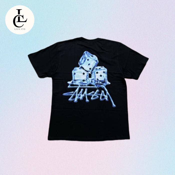 Jual Stussy Melted Black Tee Original - Kota Palembang