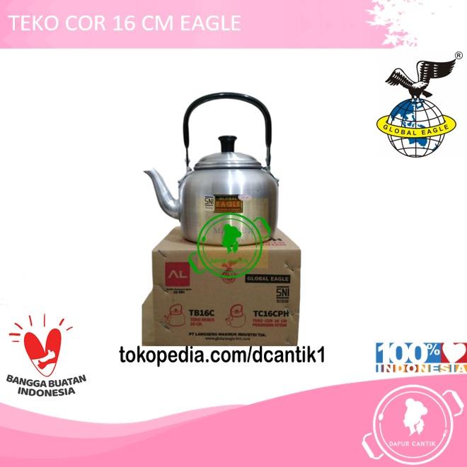 Gambar TEKO CERET ALUMINIUM COR GLOBAL EAGLE / KETEL AIR MINUM 16 18 20 22 24 26 28 CM - 16 CM dari DAPUR CANTIK ON-LINE undefined Tokopedia