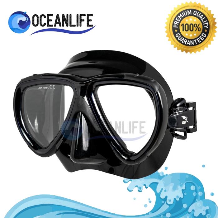Gambar Masker Selam - Mask snorkeling diving - Kacamata selam - Mask Nereus - MP211 IST - Black Silicon dari OceanLife.ID undefined Tokopedia