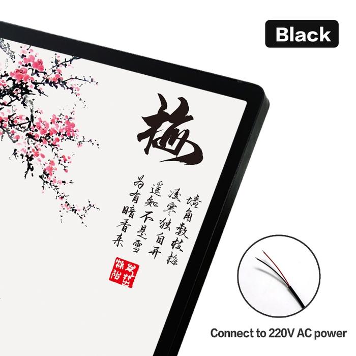 Gambar Led Slim Light Box 50x70 Ready 3 Colours For Wall Mount // Menu Board // Frame Poster - Black dari SPIN LIGHT BOX_NEW undefined Tokopedia