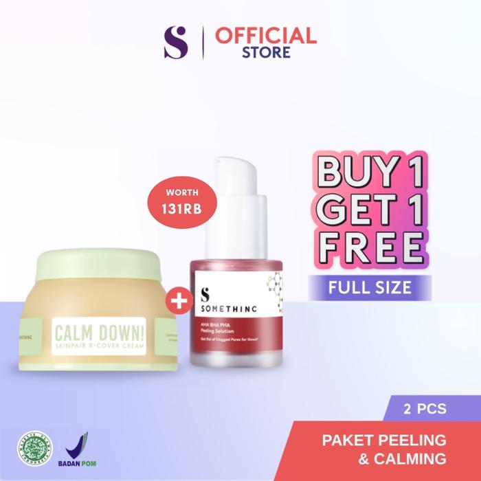 Promo SOMETHINC [2 PCS] Bundle AHA BHA Peeling Solution + Calm Down ...