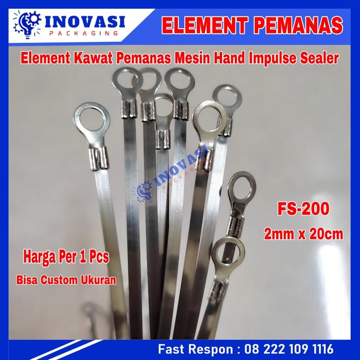 Gambar Plat Kawat Pemanas Mesin Press Hand Sealer Lebar 2mm FS-200 FS-300 FS-400 FS-500 FS-600 FS-800 FS-1000 - FS-500 dari INOVASI PACKAGING undefined 2 Tokopedia