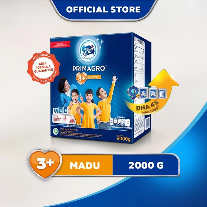 Gambar Frisian Flag Primagro 3+ Madu 2000 Gram Susu Formula Pertumbuhan Anak dari storehibiscus undefined Tokopedia