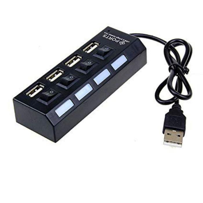Gambar Aksesoris Desktop Laptop Komputer PC USB HUB Saklar Lubang 4 Port Output ON OFF High Speed Konektor - random dari OddsOlShop undefined Tokopedia