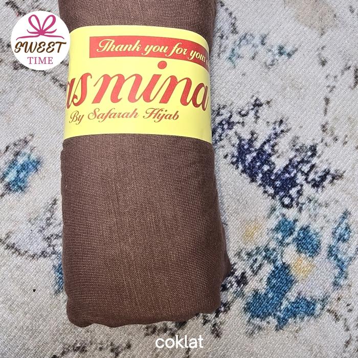 Gambar (part 1) pashmina kaos rayon super jahit  panjang muslim OOTD olahraga casual beli lokal pasmina Oman white, denim, blue sky,  abu, cream, coklat, Milo ,sage murah bahan adem ,sporty - Cokelat dari sweet time id undefined Tokopedia