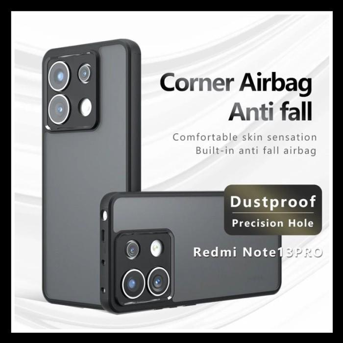 Gambar Xiaomi Redmi Note 13 Pro 4G 5G Armor Smoke Original Hard Case Casing Cover Transparan Matte Back Bumper Soft Silicone Clear - BLACK-DOVE, RNOTE 13 PRO 4G dari Original Shop Nillkin undefined Tokopedia