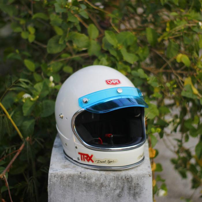 Gambar HELM TRX CUSTOM WHITE & BLACK - Hitam, XL KACA dari LAWASAN MOJOKERTO undefined 3 Tokopedia