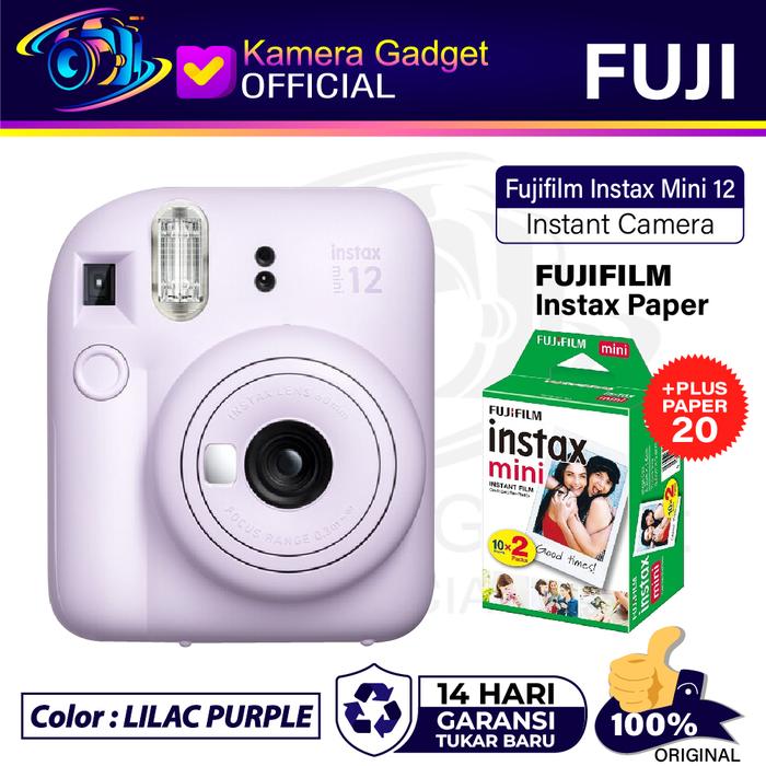 Gambar Fujifilm Instax Mini 12 Instant Camera Fuji Instan Kamera - LILAC PURPLE, UNIT ONLY dari Kamera Gadget Official undefined Tokopedia