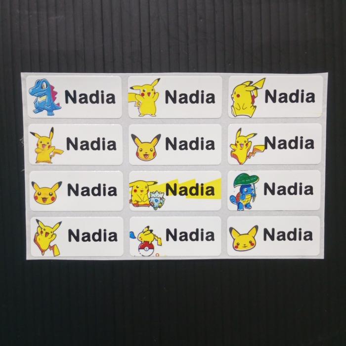 Gambar Label Nama Waterproof - Pikachu (langsung jadi) - M pikachu dari Petite Label & GoodieBag undefined Tokopedia