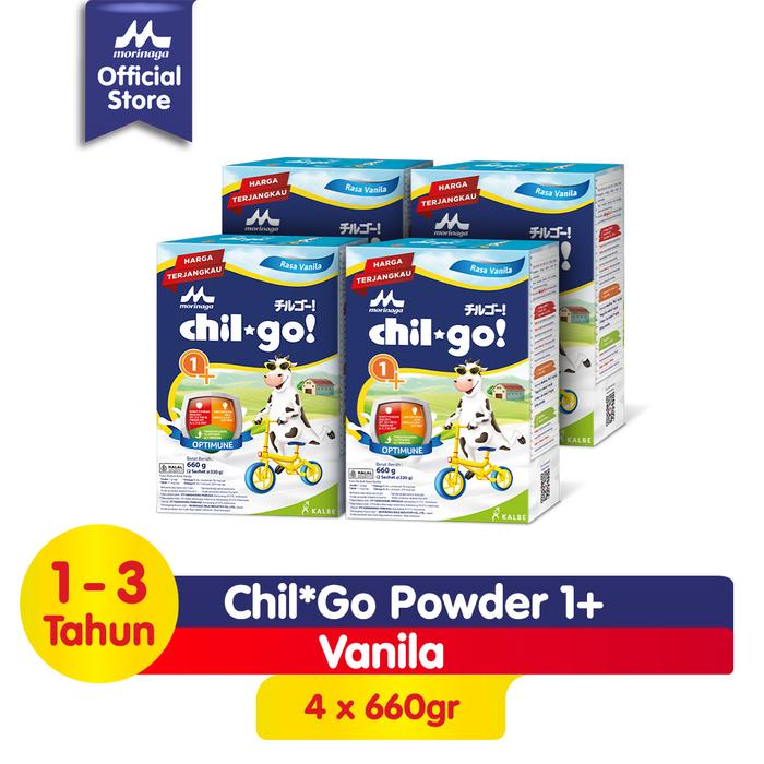 Gambar Paket 4x Chil Go Powder Vanilla 1+ 660gr dari Morinaga undefined Tokopedia