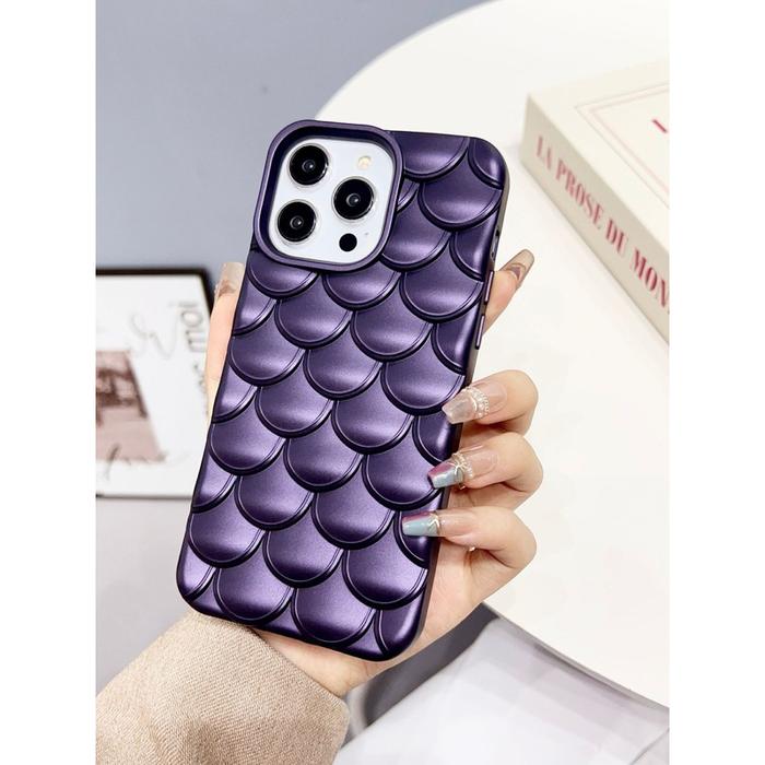 Gambar 3D Mermaid Scale Case IPhone X XR XS Max 11 Pro Max 12 Mini 12 Pro Max - Purple, 12 / 12 Pro dari Accarea Store undefined Tokopedia