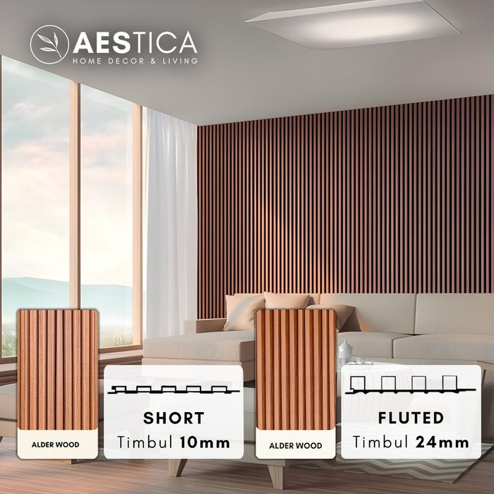 Gambar WPC Wood Wall Panel 24MM Fluted 1.5M & 3M Aestica | Dekor Dinding Kayu - Wood, 1.5M Short dari Aestica ID undefined Tokopedia