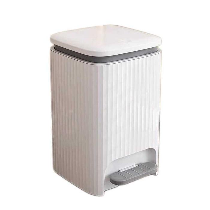 Gambar Trash Bin Injak Kaki Tong Sampah Dapur Rumah Kamar Mandi Hotel Minimalis High Quality - Putih 9L  dari Best Market id undefined Tokopedia