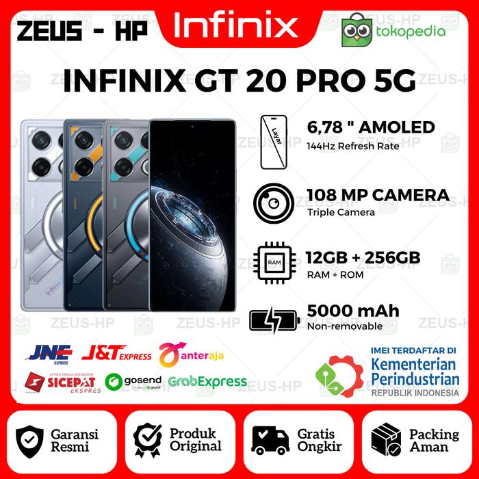 Gambar Infinix GT 20 Pro 12/256GB - Garansi Resmi 1 Tahun - Mecha Orange, 12/256GB dari Zeus-HP undefined Tokopedia
