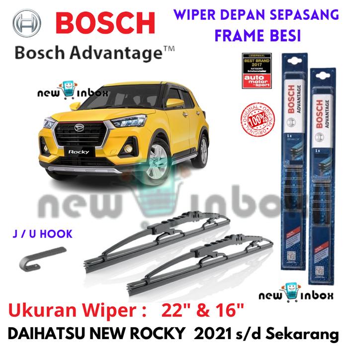 Gambar Wiper Depan Mobil DAIHATSU NEW ROCKY 2021-On Sepasang BOSCH ADVANTAGE 22" & 16" ORIGINAL - Depan 22" & 16" dari NEW IN BOX undefined Tokopedia