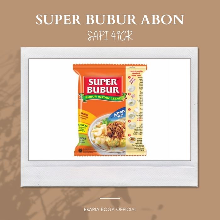 Gambar BERAS | SUPER BUBUR | BUBUR INSTAN BERGIZI | SUPER BUBUR - ABON SAPI dari EkariaBoga undefined Tokopedia
