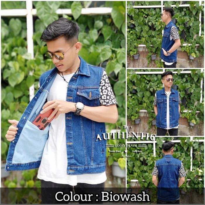 Gambar rompi jeans - biowash, L dari riz CLothing Line undefined Tokopedia