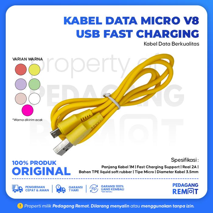 Gambar Kabel Data Micro V8 USB Fast Charging dari Pedagang Remote_NEW undefined Tokopedia