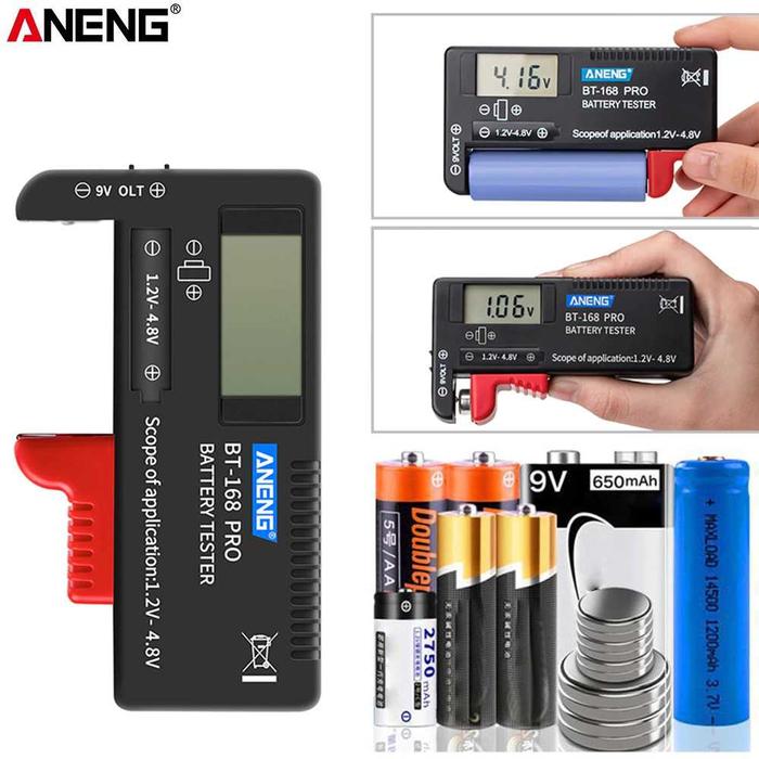 Gambar Tester Baterai Digital Capacity Checker Alat Test Battery BT-168 Pro dari Kelvin Stor Tokopedia undefined Tokopedia