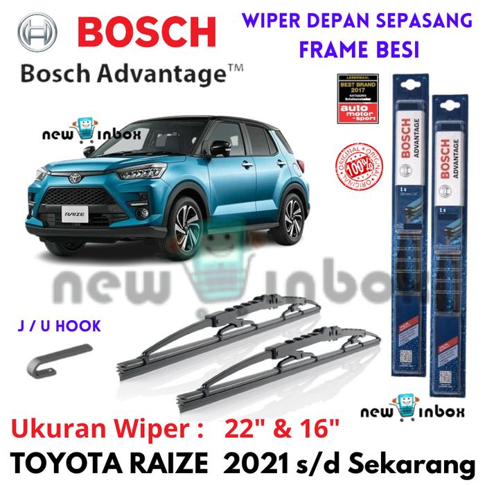 Gambar Wiper Depan Mobil TOYOTA RAIZE 2021-On Sepasang BOSCH ADVANTAGE 22" & 16" ORIGINAL - Depan 22" & 16" dari NEW IN BOX undefined Tokopedia