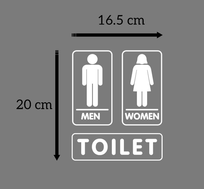 Gambar STICKER CUTTING LOGO TOILET BAHAN ORACAL - 20 cm x 16.5 cm dari ELEGAN STICKER undefined Tokopedia