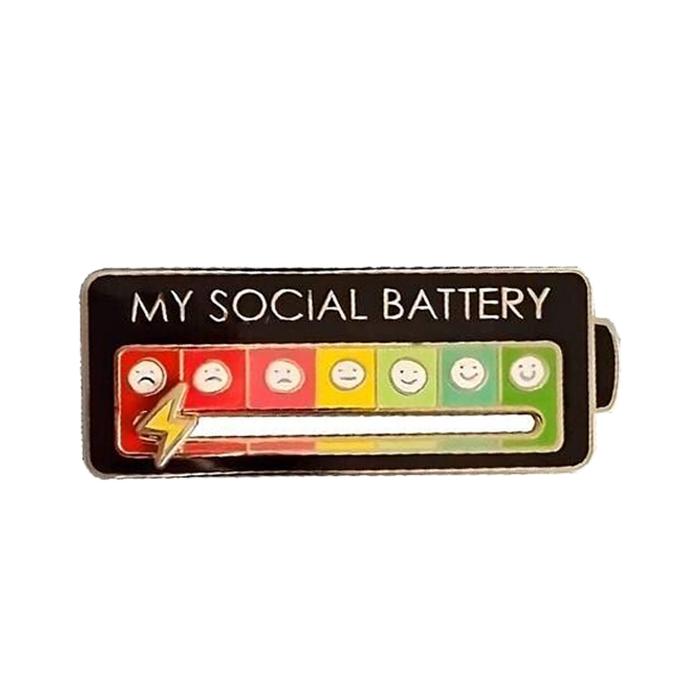 Gambar Pin Mood Interaktif Lucu/Pin Baterai Interaktif Mood - Hitam dari lykidn undefined Tokopedia