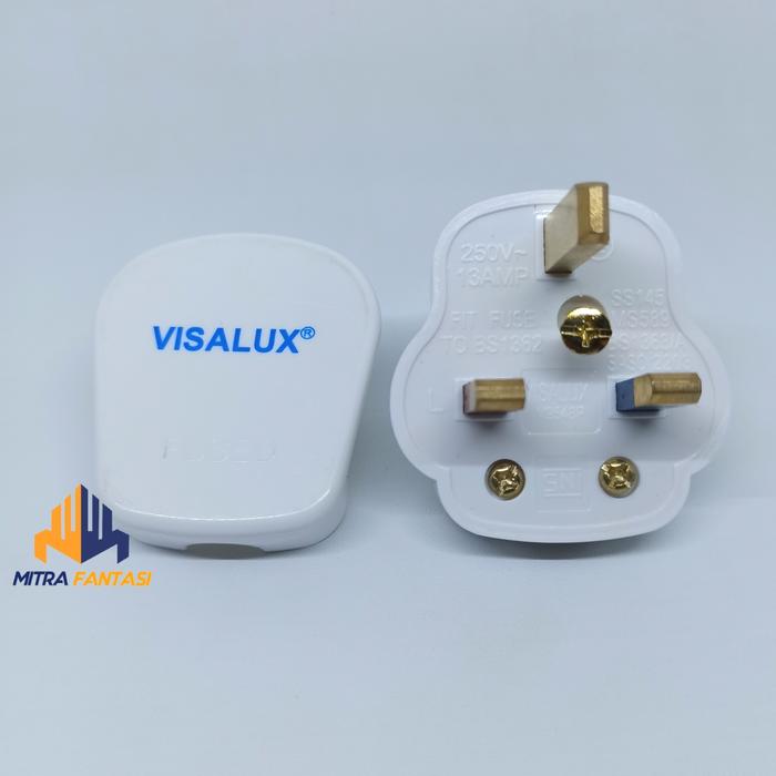 Gambar Steker Kaki Tiga VISALUX Colokan Listrik Tusuk Kontak AC Genset Plug 3 Pin 13A dari Mitra Fantasi undefined Tokopedia