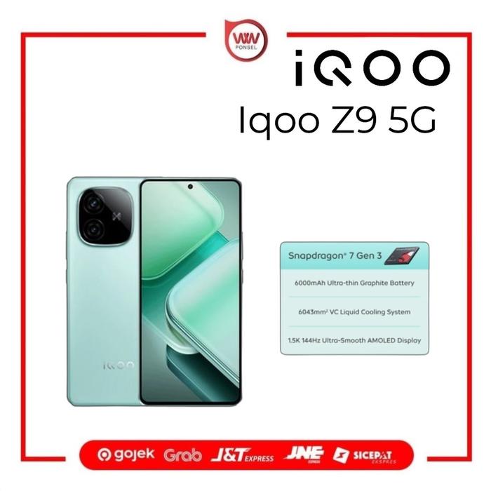 Gambar Hp Vivo Iqoo Z9 5G Ram 8GB Internal 128GB Garansi Resmi - Breeze Green dari wwponsel undefined Tokopedia