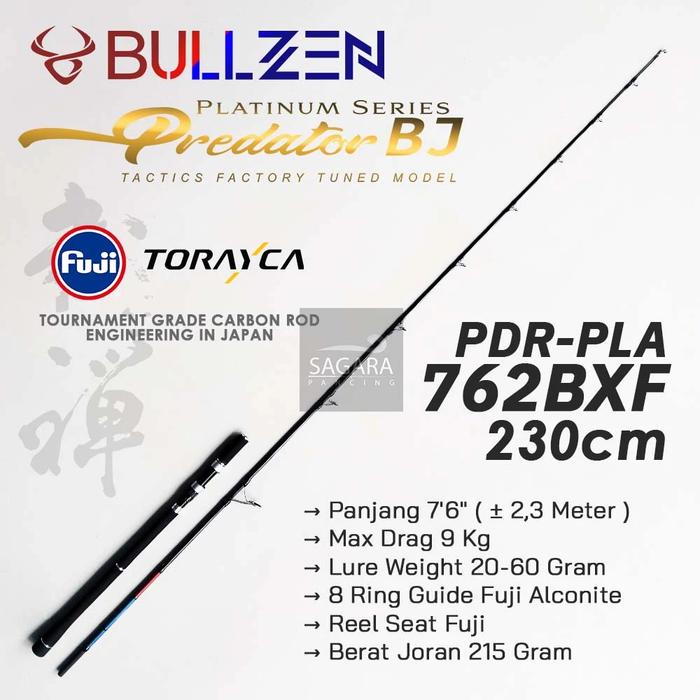 Gambar Joran Bullzen Predator Platinum Joran Popping Rod Popping Original - 762 dari Kukabura undefined Tokopedia