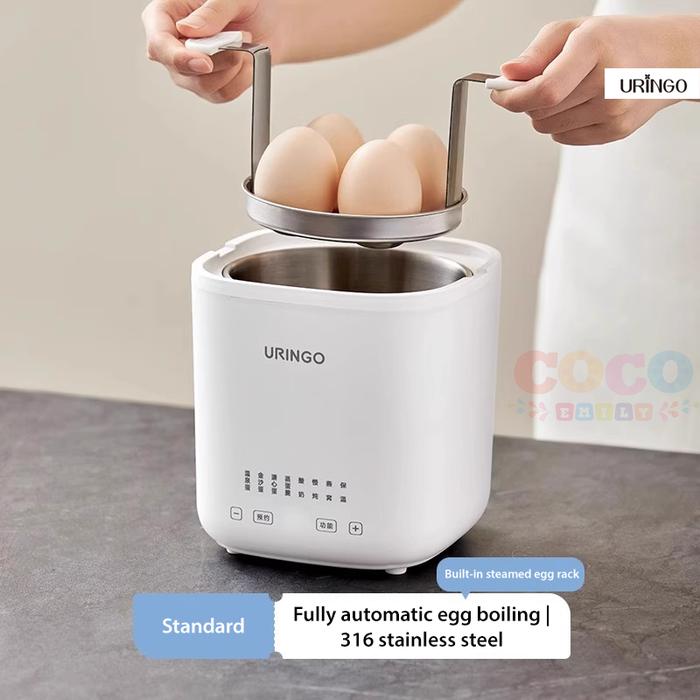 Gambar URINGO QC-ZDQ01 egg cooker household Small Size Can Be Scheduled to Automatically Cut Off The Power Multi-function Egg Steamer - Standard dari CocoEmily undefined Tokopedia