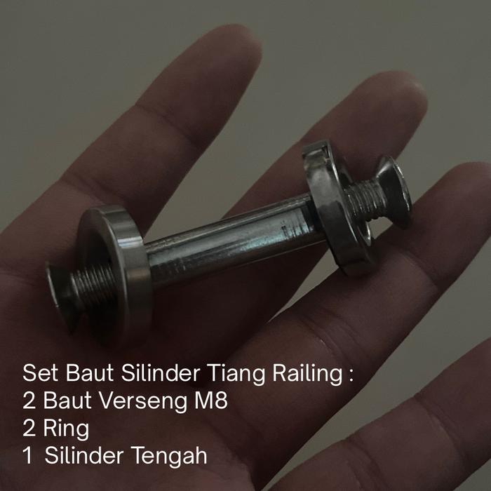 Jual BAUT SILINDER TIANG RAILING SET UKURAN 4x4 STAINLESS SUS304 - Kota ...