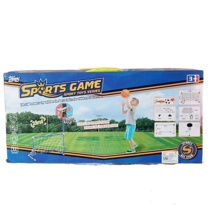 Gambar Mainan Gawang Bola Dan Ring Basket Anak 2 in 1 / Sport Game Toys dari 33 Toys TigaTiga undefined Tokopedia