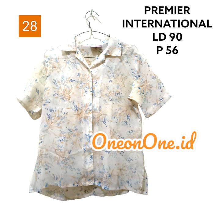 Gambar ZARA Atasan kemeja blouse dan tunik lengan panjang lengan panjang balon bunga kotak polos preloved - 28 dari One on One ID undefined Tokopedia