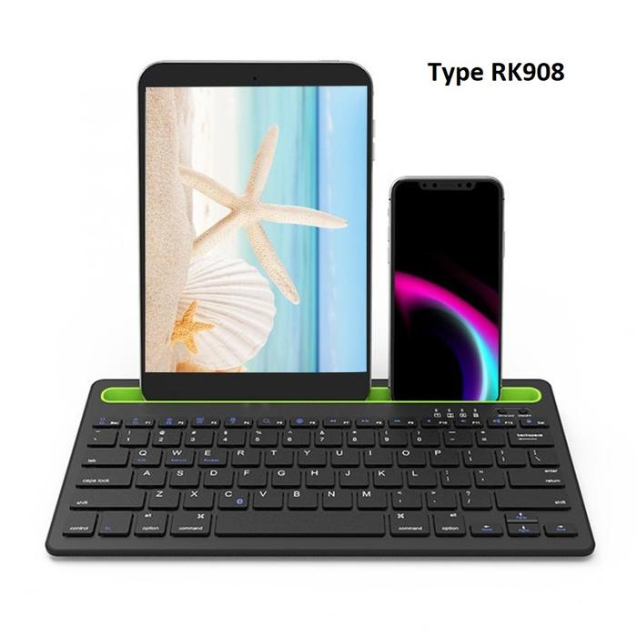 Gambar Keyboard Bluetooth Wireless Smartphone Stand For iPhone iPad Android - Type RK908 dari Buana Online Store undefined Tokopedia