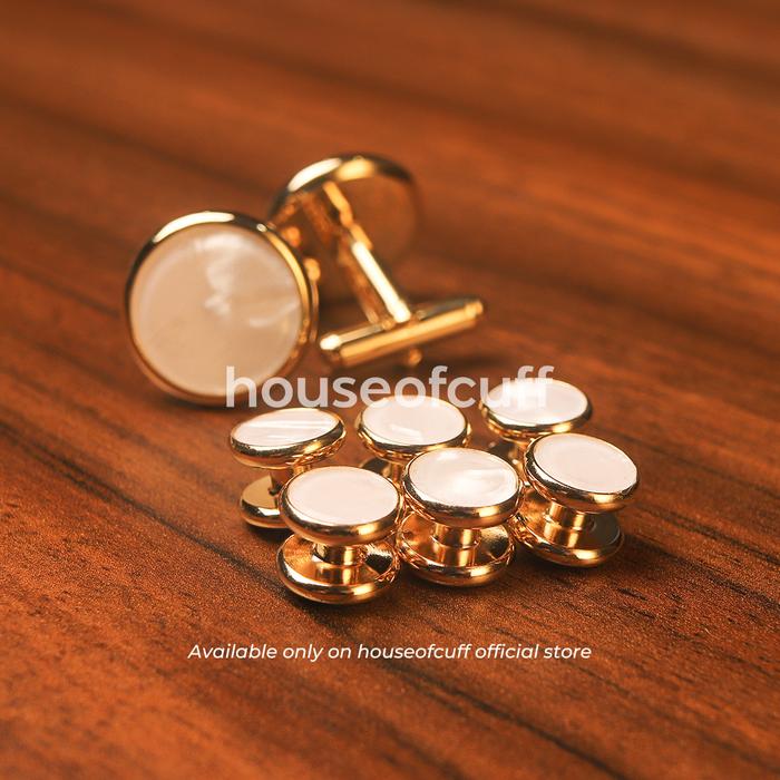 Gambar Stud Button Kancing Kemeja Tuxedo Cufflinks Studs Button - Putih dari House of Cuff undefined Tokopedia