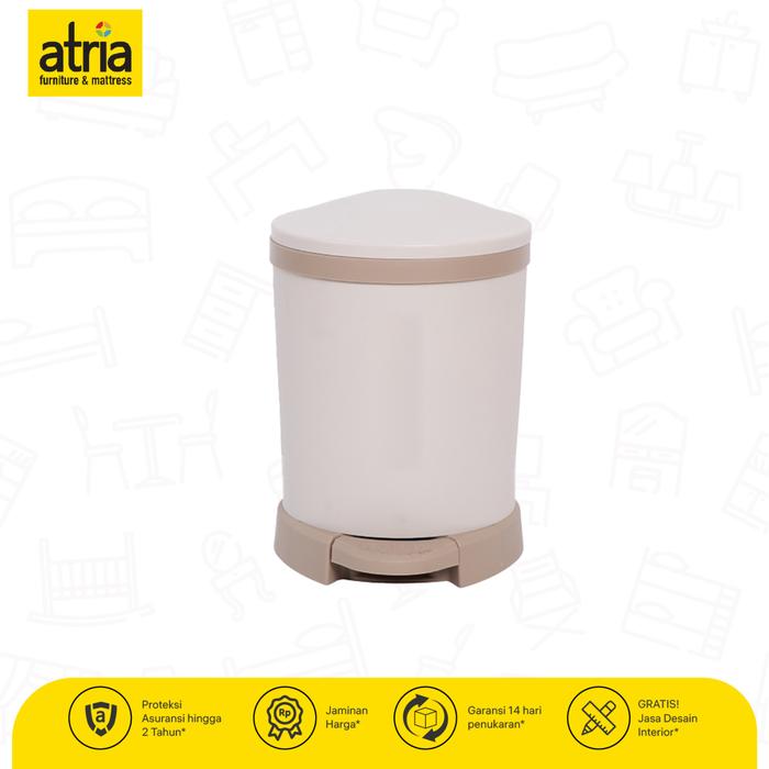 Gambar Atria Tempat Sampah Laura Pedal 8L Pink & Cream 33x26x36Cm - Cream dari Atria Furniture Official undefined Tokopedia