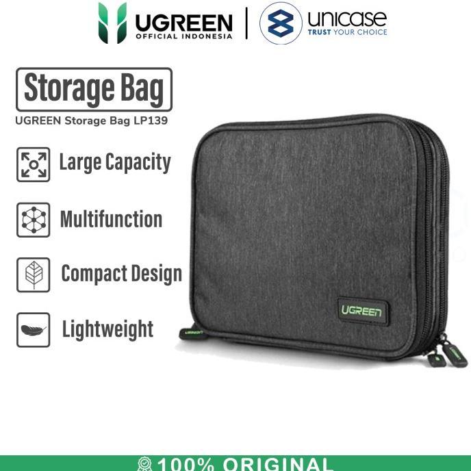 Gambar ST Tas / Pouch Organizer Aksesoris UGREEN Storage / Hand Bag Double - Gray dari Sun Home ID undefined Tokopedia