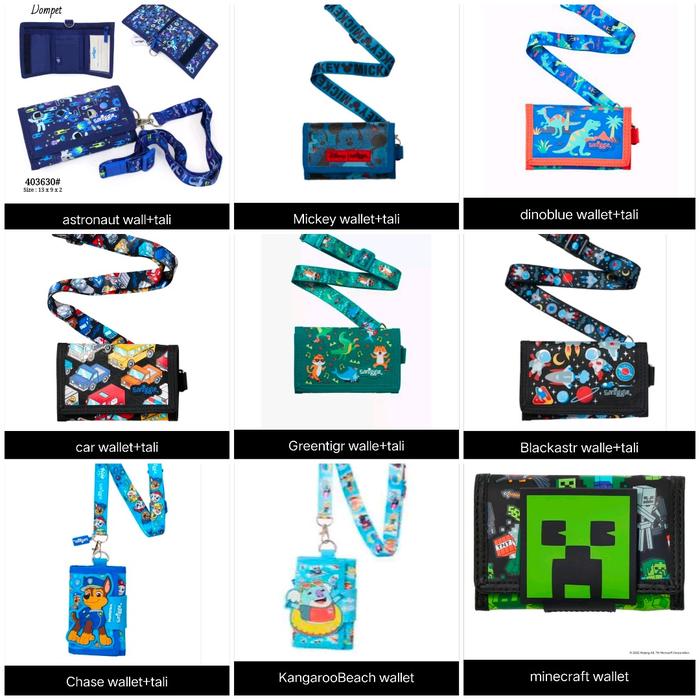 Gambar Smiggle Wallet Boy-Girl/Dompet Smiggle Lanyard Tali/Dompet No lanyard dari einstein toys shopp undefined Tokopedia