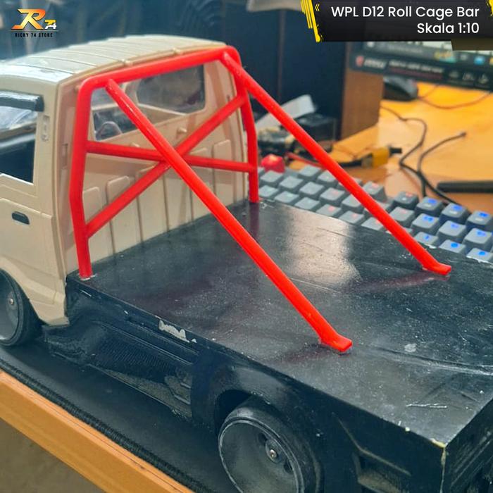 Jual WPL D12 Roll Cage Bar Roll Bar D12 RC Drift Skala 1:10