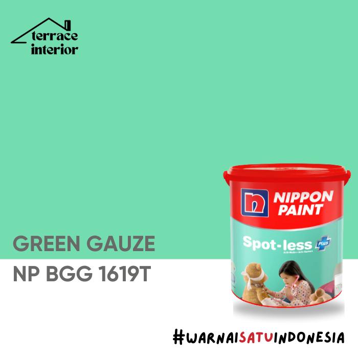 Gambar Cat Tembok Spotless Plus Nippon Paint Interior Warna Tosca 2.5 Liter - GREEN GAUZE dari Terrace Interior undefined Tokopedia
