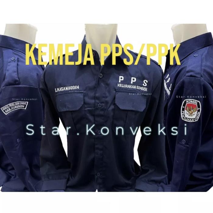 Gambar Pakaian Dinas Lapang PPS/PPK/PPD Baju Seragam Kemeja PPS PPK PPD KPU - MODEL 1, M dari STAR.KONVEKSI undefined Tokopedia