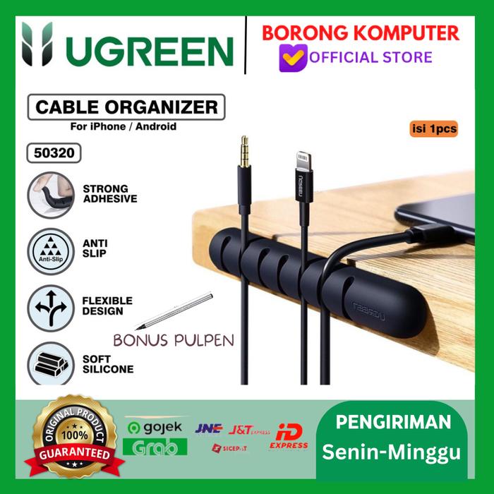 Gambar UGREEN Penjepit Klip Kabel Data Cable Holder Organizer 50320 - 50320-7SLOT dari BORONG KOMPUTER undefined Tokopedia