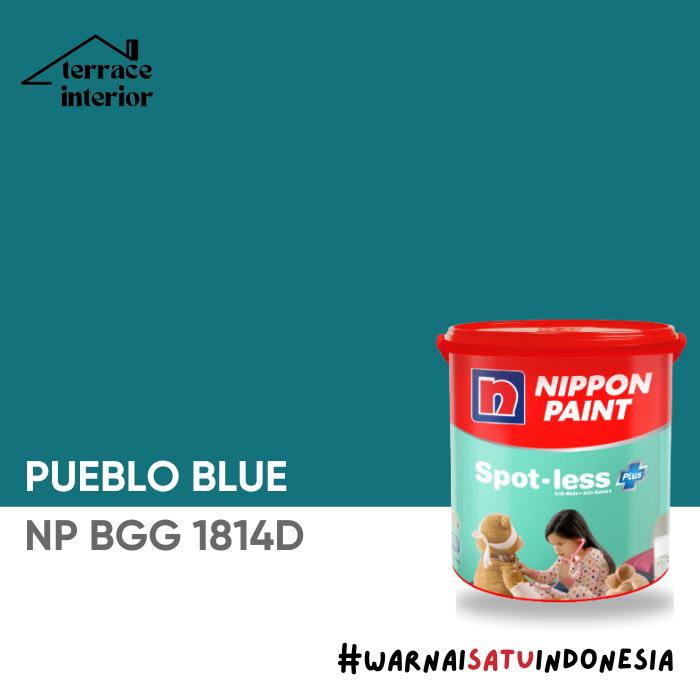 Gambar Cat Tembok Spotless Plus Nippon Paint Interior Warna Tosca 2.5 Liter - PUEBLO BLUE dari Terrace Interior undefined Tokopedia