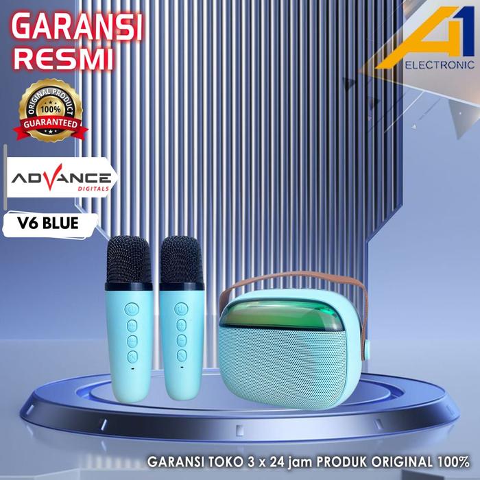 Gambar Speaker Bluetooth ADVANCE V6 / V-6 Mini Portable Karaoke - V6 BLUE dari Elektronik-997 undefined Tokopedia