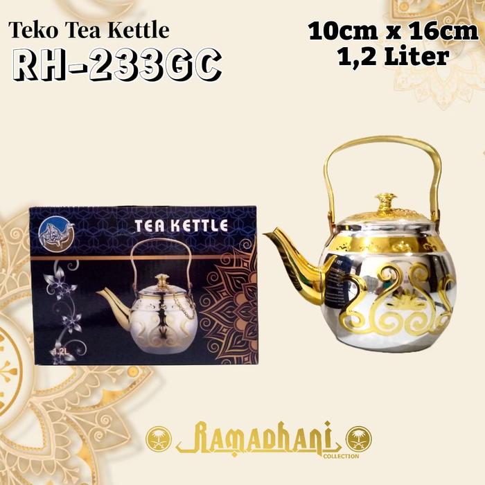 Gambar Teko Tea Kettle Stainless Steel 1.3 liter - RH-233GC dari Ramadhani arabian store undefined Tokopedia