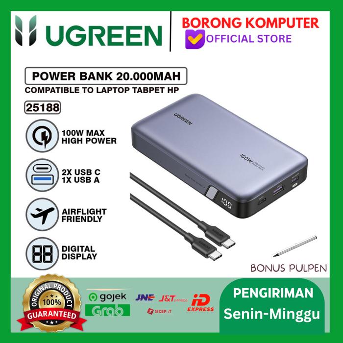 Gambar UGREEN Power Bank 10000Mah - 20000Mah Fast Charging 22.5W Max - 20.000MAH-PRO dari BORONG KOMPUTER undefined Tokopedia